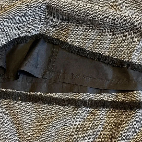 Susan Bristol Herringbone Fringe Hem Skirt Size 12 Vintage A-Line - Picture 10 of 10